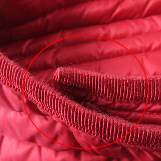 MONCLER Down jacket Main: 100% nylon, Main: 100% nylon, Filling: 90% down, Filling: 10% feather Red AXINITE Women 1 Used Authentic