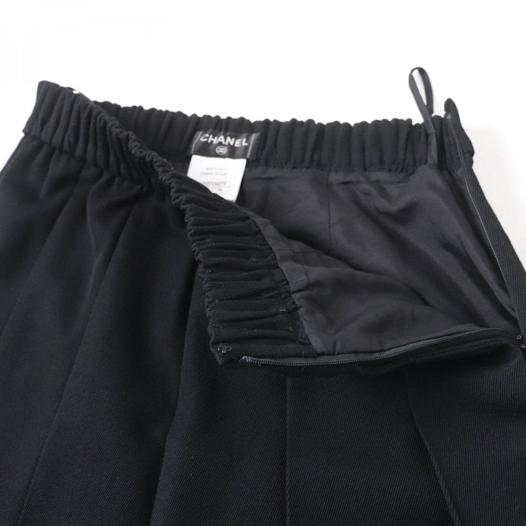 CHANEL Pleated skirt P46707V34279 Main: 100% wool, Lining: 100% silk black Women 34 Used Authentic
