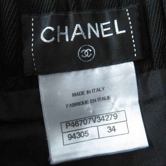 CHANEL Pleated skirt P46707V34279 Main: 100% wool, Lining: 100% silk black Women 34 Used Authentic