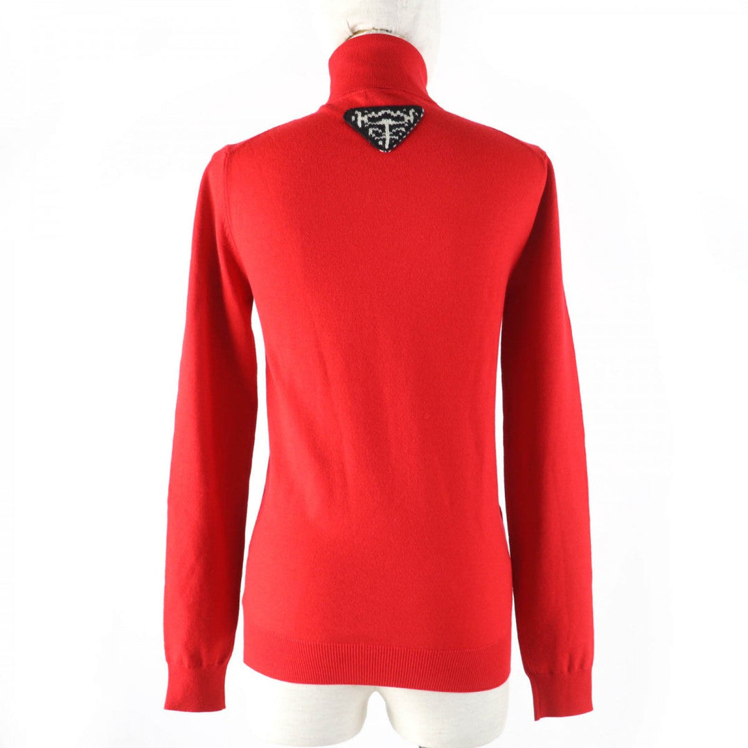 PRADA knit P26421 Main: 90% virgin wool, Main: 8% polyamide, Main: 2% elastane Red Women 38 Used Authentic