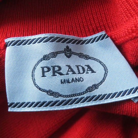 PRADA knit P26421 Main: 90% virgin wool, Main: 8% polyamide, Main: 2% elastane Red Women 38 Used Authentic