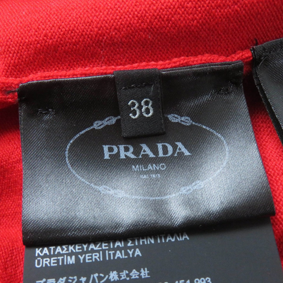 PRADA knit P26421 Main: 90% virgin wool, Main: 8% polyamide, Main: 2% elastane Red Women 38 Used Authentic