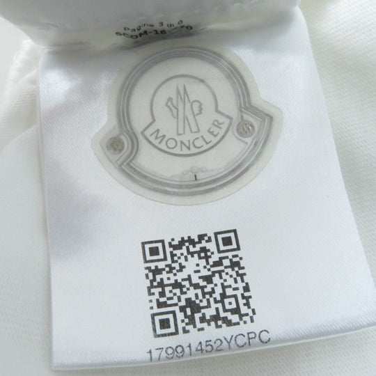 MONCLER Short sleeve T-shirt Main: 100% cotton, Part: 100% polyester white Women M Used Authentic