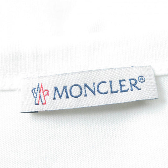 MONCLER Short sleeve T-shirt Main: 100% cotton, Part: 100% polyester white Women M Used Authentic