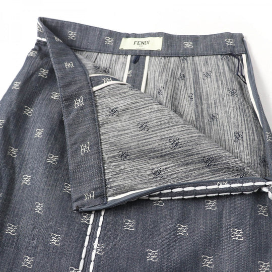 FENDI Tight Skirt FQ7128 cotton Indigo 38