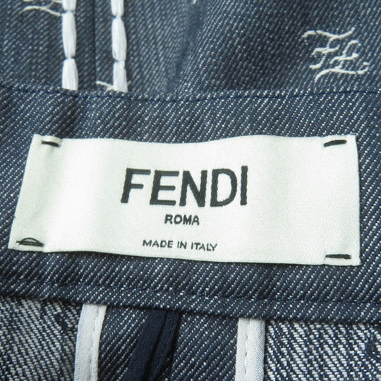 FENDI Tight Skirt FQ7128 cotton Indigo 38