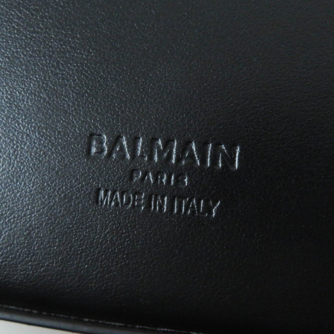 BALMAIN Shoulder Bag DN1DG811 Leather black Bbuzz mini bag Women Used Authentic