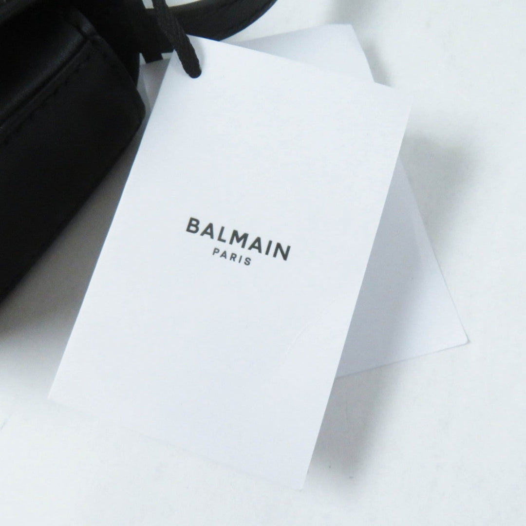 BALMAIN Shoulder Bag DN1DG811 Leather black Bbuzz mini bag Women Used Authentic