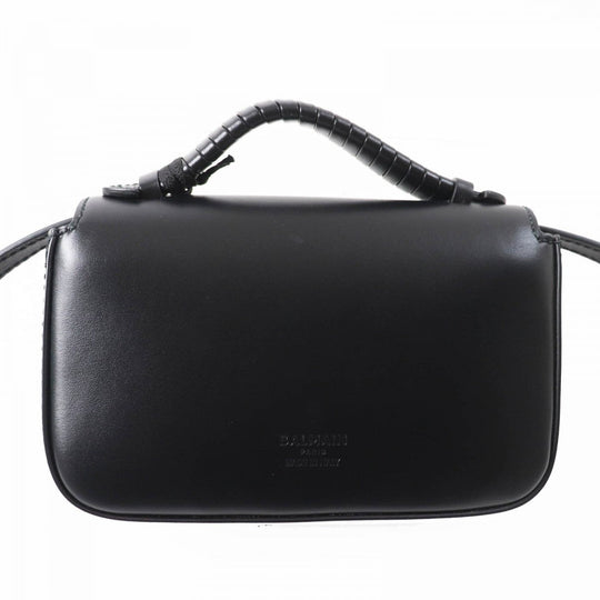 BALMAIN Shoulder Bag DN1DG811 Leather black Bbuzz mini bag Women Used Authentic