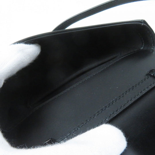 BALMAIN Shoulder Bag DN1DG811 Leather black Bbuzz mini bag Women Used Authentic
