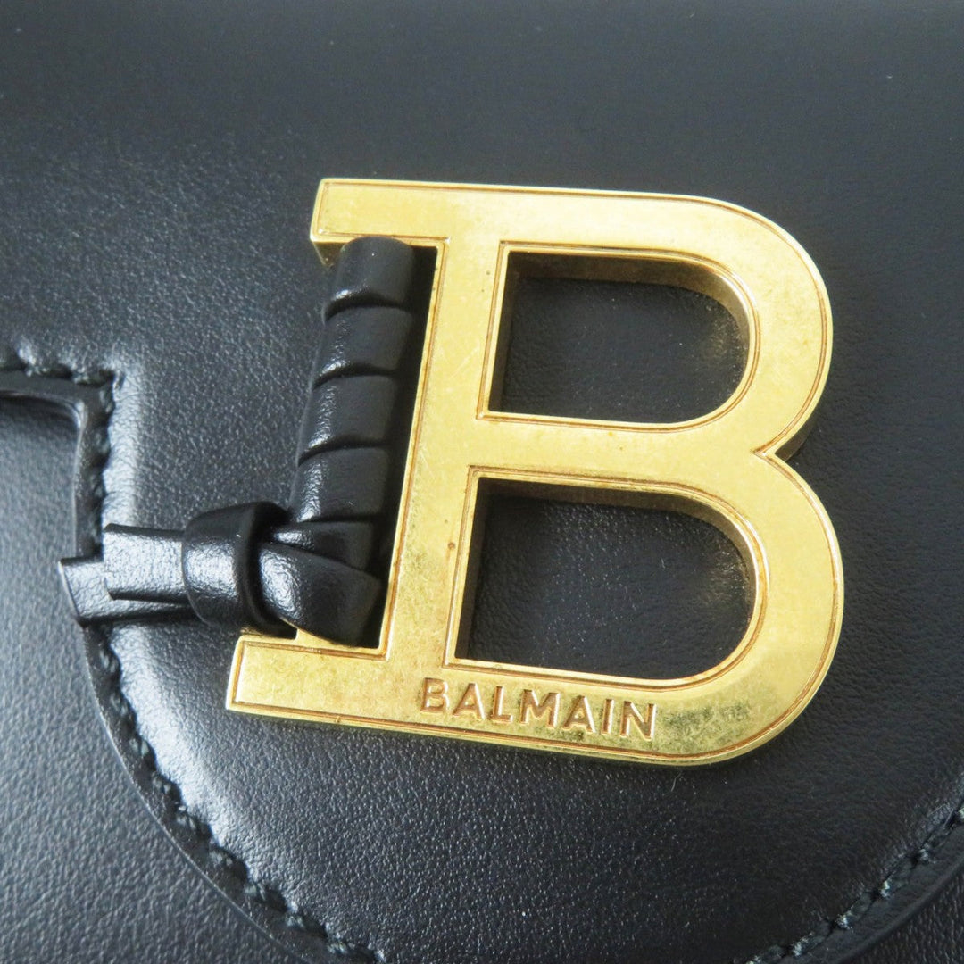 BALMAIN Shoulder Bag DN1DG811 Leather black Bbuzz mini bag Women Used Authentic