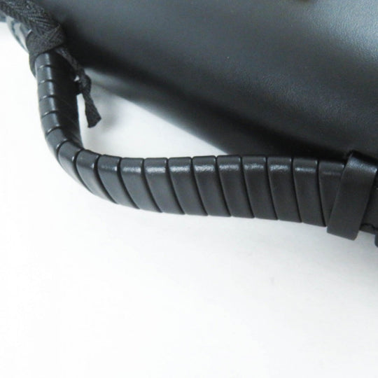 BALMAIN Shoulder Bag DN1DG811 Leather black Bbuzz mini bag Women Used Authentic