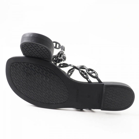 HERMES Sandals rubber black island 38