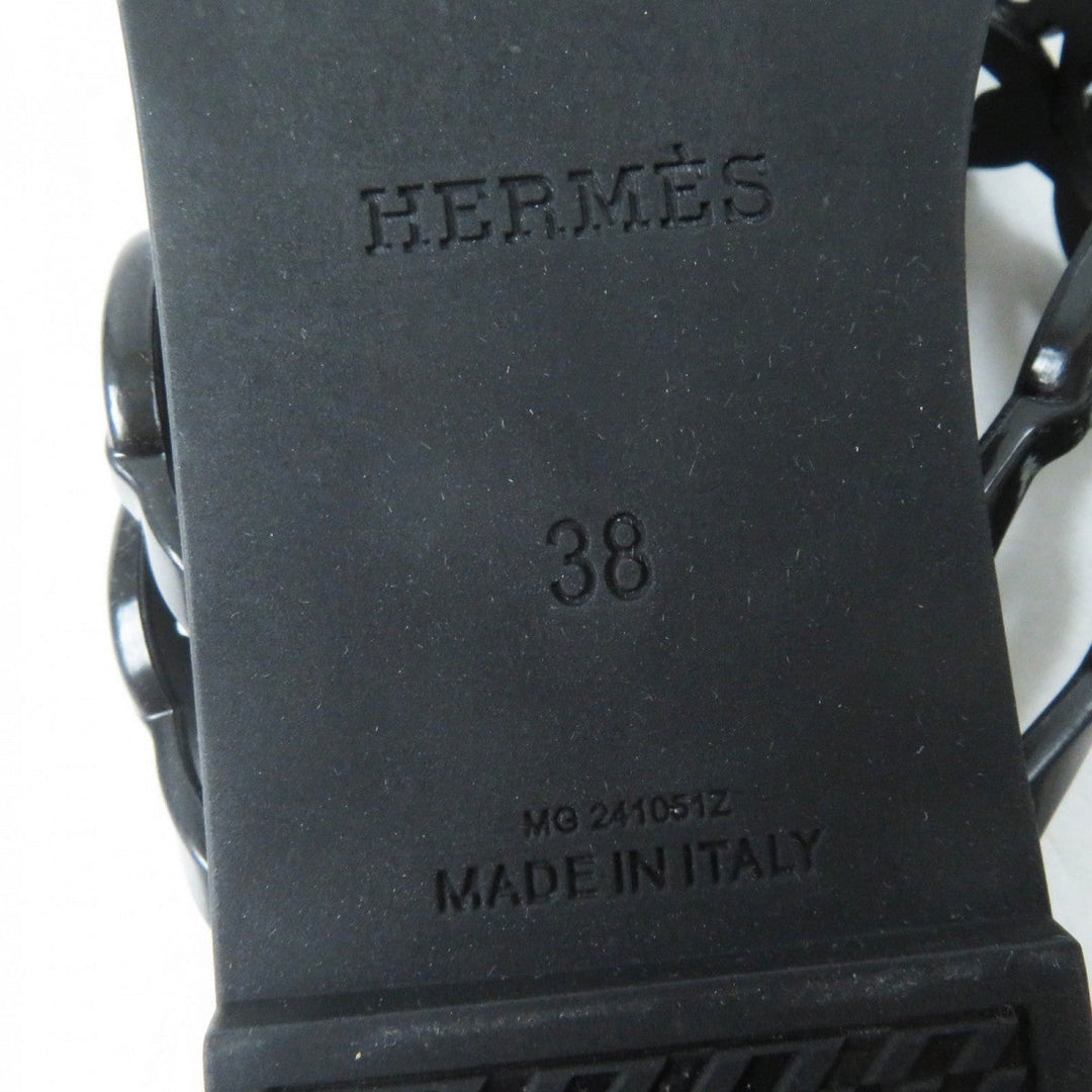 HERMES Sandals rubber black island 38