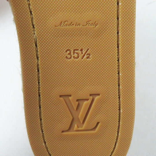 LOUIS VUITTON Slip-on Canvas , Espadrilles pink Flat shoes Croisieur Line Tape logo Women 35 1/2 Used Authentic