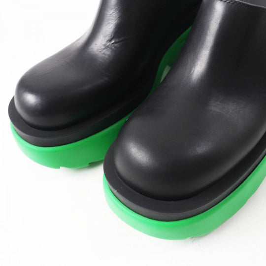 BOTTEGAVENETA Mule Main: Leather, Part: Rubber Black green FLASH Women 37 Used Authentic