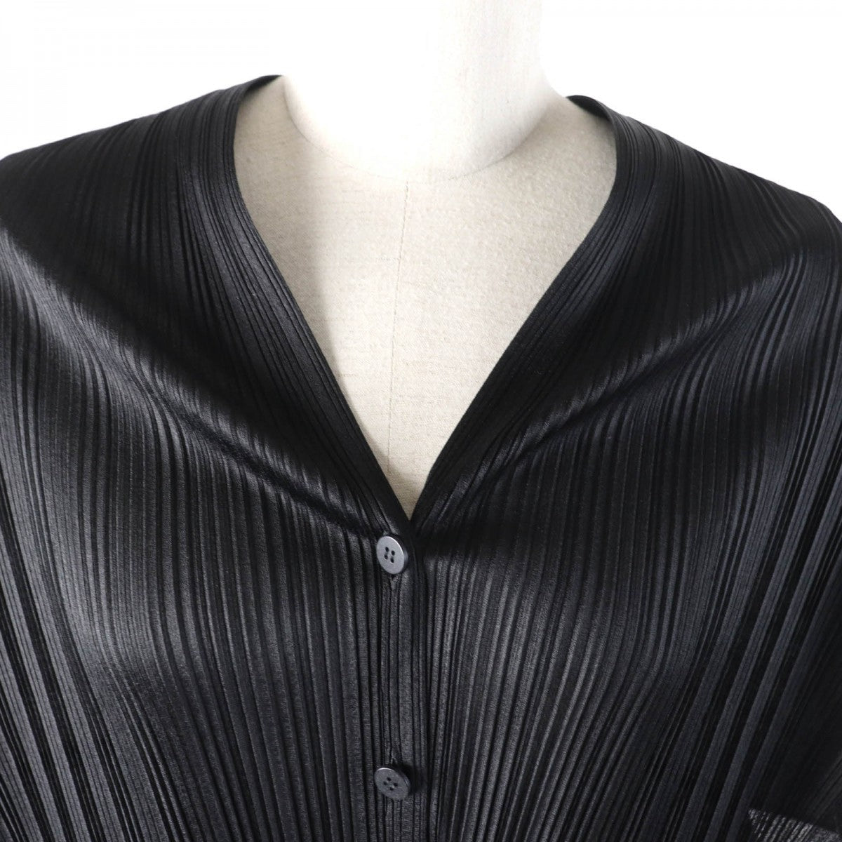 PLEATS PLEASE cardigan PP44-AD382 polyester black – Maison Bum