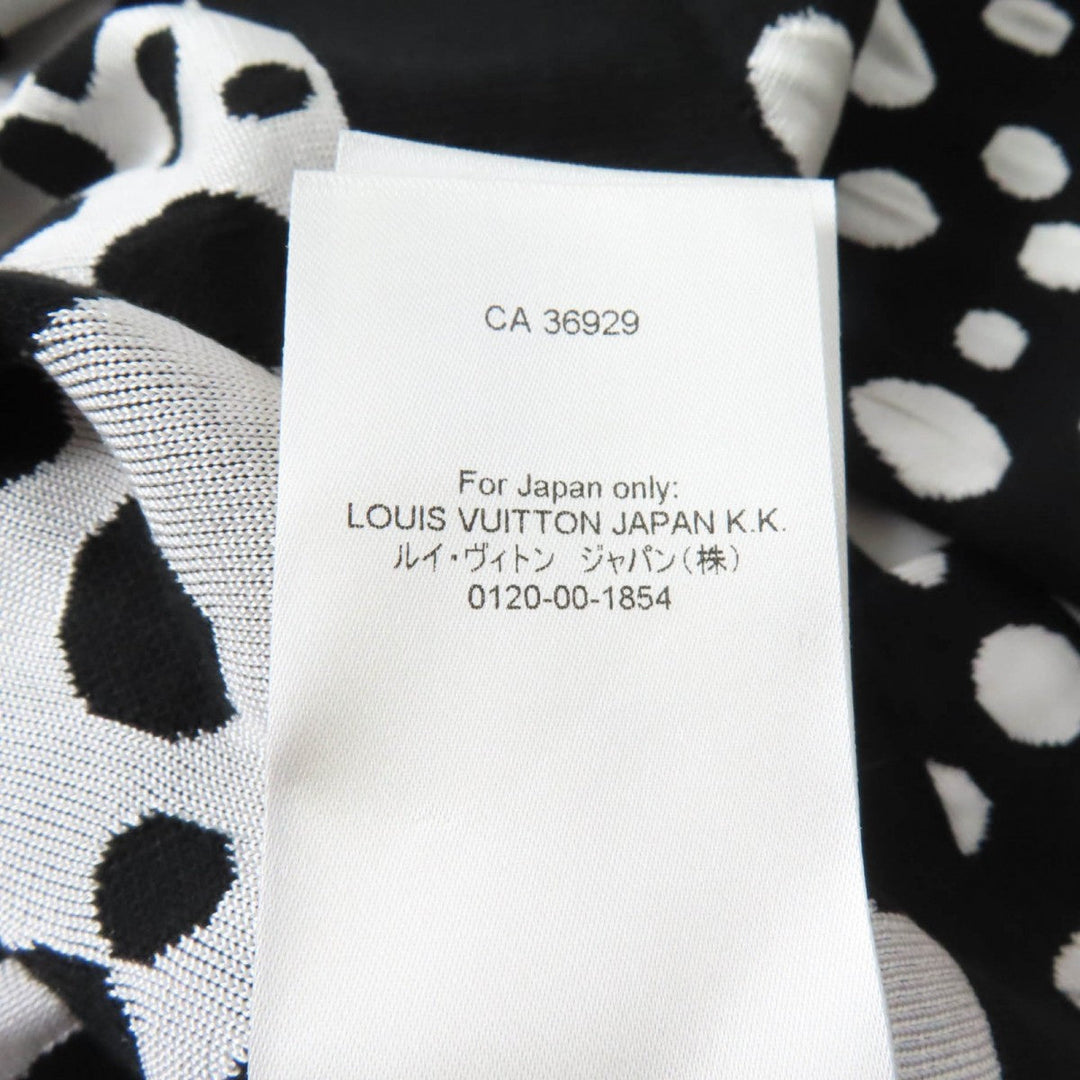 LOUIS VUITTON knit 1AB852 Main: 54% cotton, 39% silk, 5% nylon, 2% polyurethane Black White Women XS Used Authentic