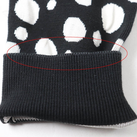 LOUIS VUITTON knit 1AB852 Main: 54% cotton, 39% silk, 5% nylon, 2% polyurethane Black White Women XS Used Authentic