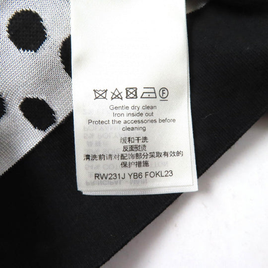 LOUIS VUITTON knit 1AB852 Main: 54% cotton, 39% silk, 5% nylon, 2% polyurethane Black White Women XS Used Authentic