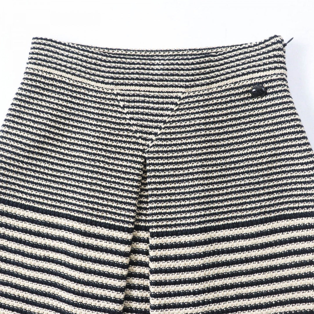 CHANEL Tweed skirt 15P P51250 Outer: 41% paper, Outer: 31% cotton, Outer: 28% silk, Lining: 86% silk, Lining: 14% elastane Black Ivory Women 34 Used Authentic