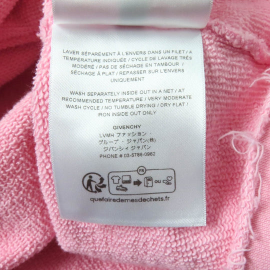 GIVENCHY Hoodie BWJ03M3YAC Main: 100% cotton pink Brand logo cropped hoodie Women XS Used Authentic