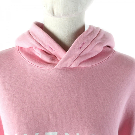 GIVENCHY Hoodie BWJ03M3YAC Main: 100% cotton pink Brand logo cropped hoodie Women XS Used Authentic