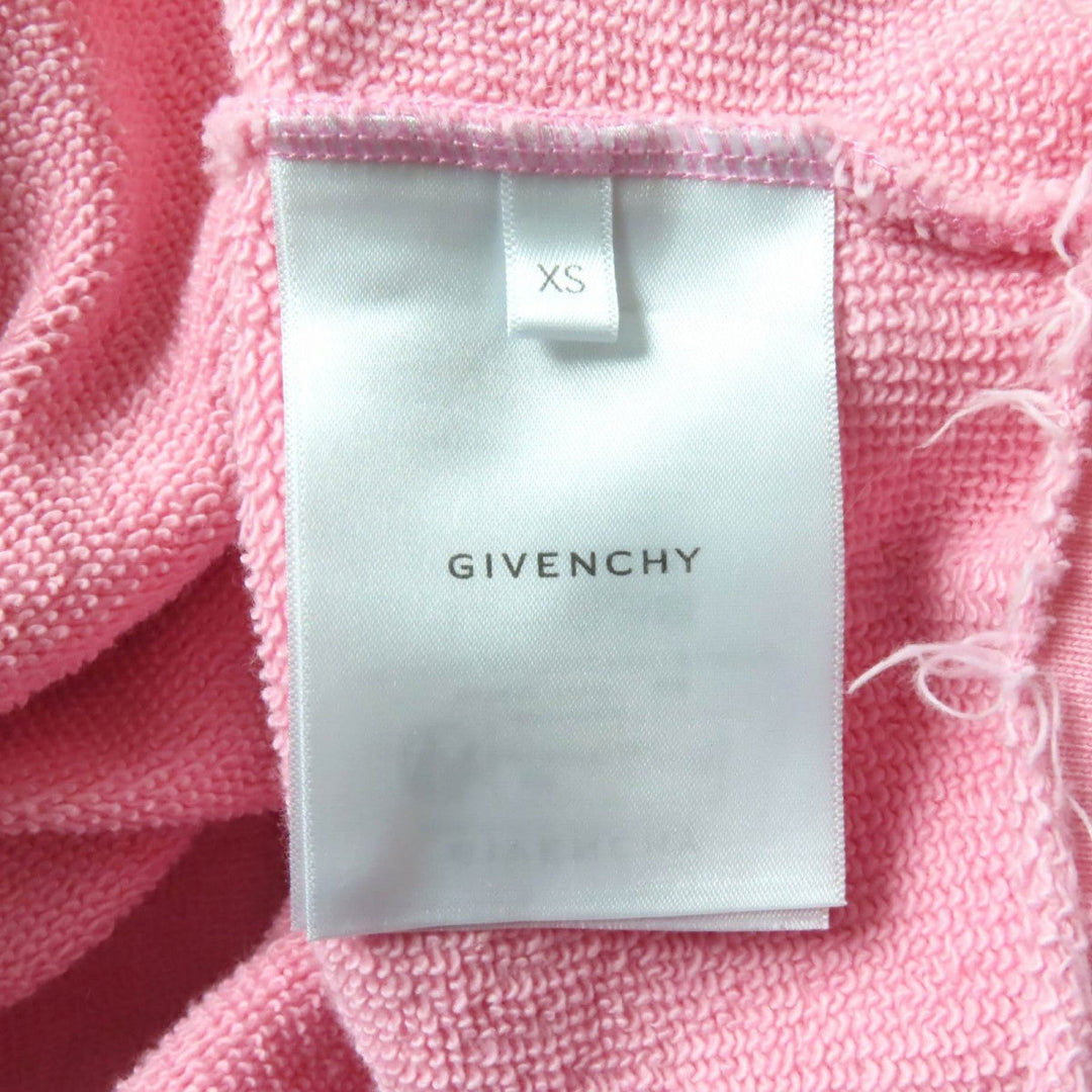 GIVENCHY Hoodie BWJ03M3YAC Main: 100% cotton pink Brand logo cropped hoodie Women XS Used Authentic