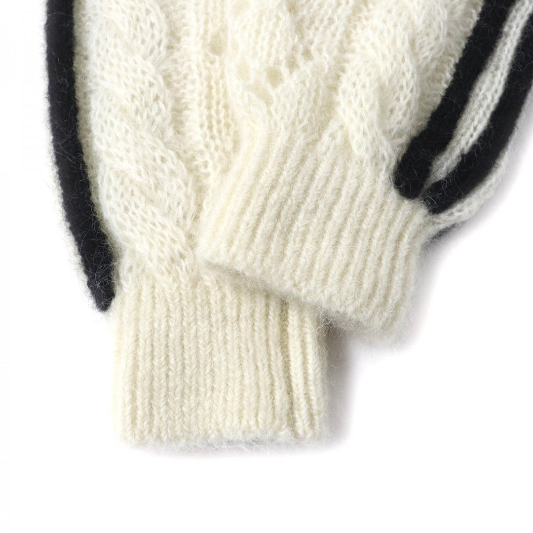 GUCCI Pants 721504 Main: 67% mohair, 28% nylon, 5% wool, part: 64% mohair, 28% nylon, 1% polyurethane, part: 67% mohair, 28% nylon, 5% wool, inner: 75% acetate, 25% silk Ivory black Women XS Used Authentic