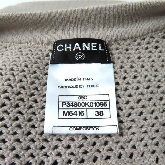 CHANEL cardigan 09C P34800 Rayon beige 38