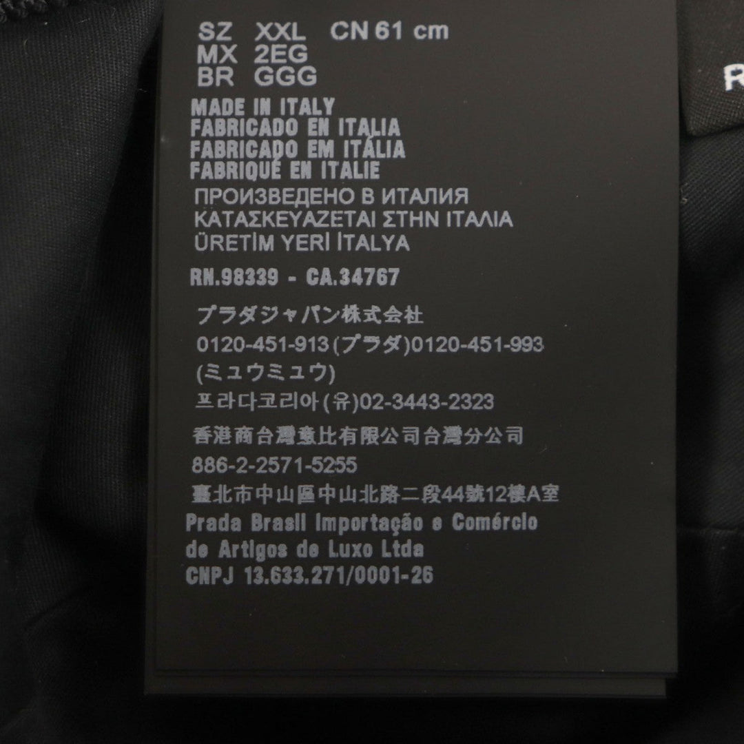 PRADA hat 2HC282 Outer: 100% polyamide (nylon), Lining: 100% cotton black mens XXL Used Authentic