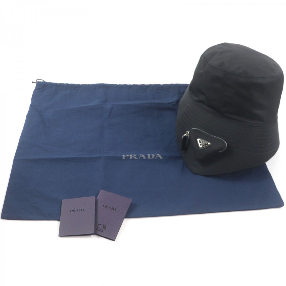PRADA hat 2HC282 Outer: 100% polyamide (nylon), Lining: 100% cotton black mens XXL Used Authentic