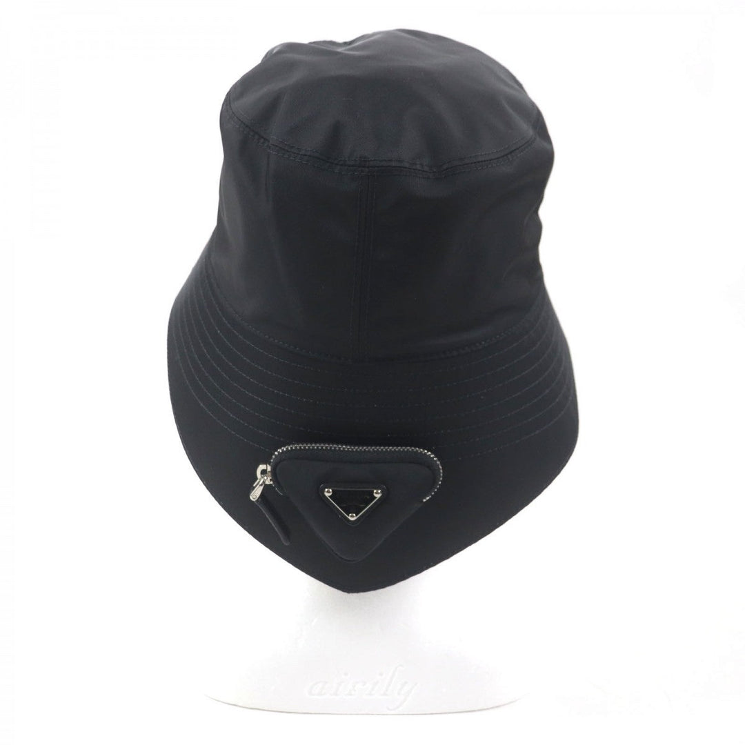 PRADA hat 2HC282 Outer: 100% polyamide (nylon), Lining: 100% cotton black mens XXL Used Authentic