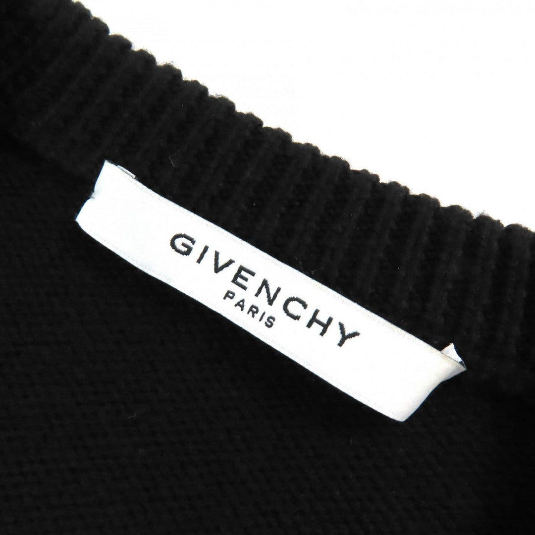 GIVENCHY knit BM900G400M Main: 100% wool Black Ivory Red Band Heavy Sweater mens S Used Authentic