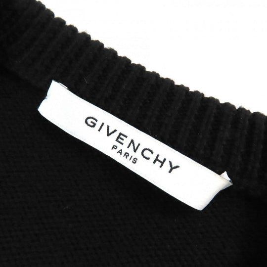 GIVENCHY knit BM900G400M Main: 100% wool Black Ivory Red Band Heavy Sweater mens S Used Authentic