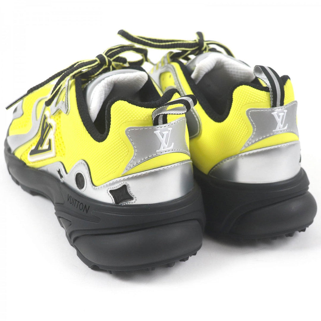LOUIS VUITTON Low cut sneakers Main: Mesh, yellow LV Tatic Line mens 7 Used Authentic