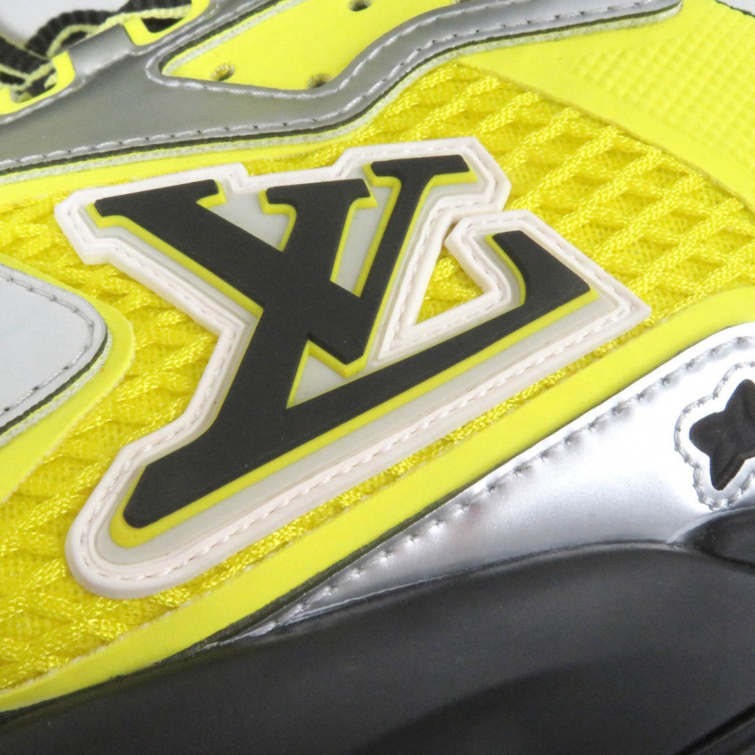 LOUIS VUITTON Low cut sneakers Main: Mesh, yellow LV Tatic Line mens 7 Used Authentic