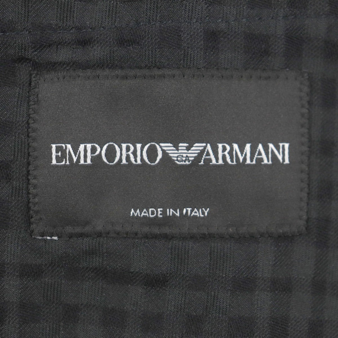 EMPORIO ARMANI tailored jacket Main: 78% wool, Main: 15% polyester, Main: 7% silk black mens 46 Used Authentic