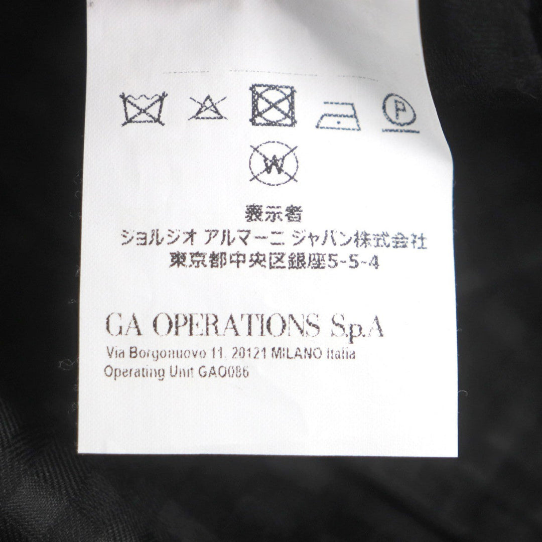 EMPORIO ARMANI tailored jacket Main: 78% wool, Main: 15% polyester, Main: 7% silk black mens 46 Used Authentic