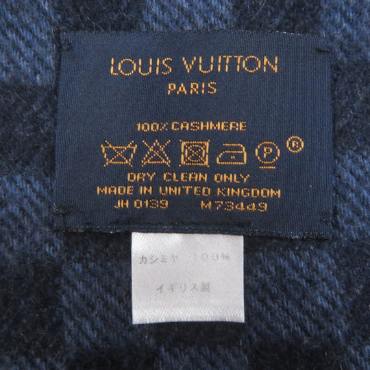 LOUIS VUITTON Scarf M73449 Main: 100% cashmere Navy mens Used Authentic