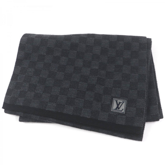 LOUIS VUITTON Scarf M70028 Main: 100% wool black mens Used Authentic