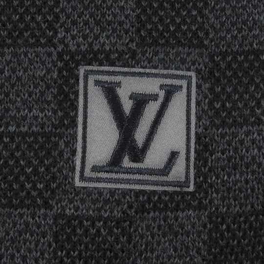 LOUIS VUITTON Scarf M70028 Main: 100% wool black mens Used Authentic