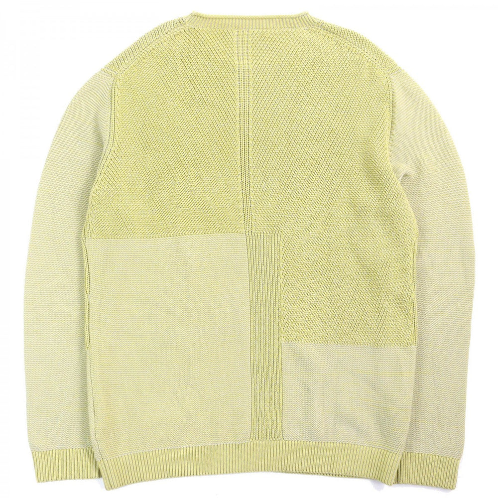 Ermenegildo Zegna knit UMC75 Main: 100% cotton Yellow green type mens 52 Used Authentic