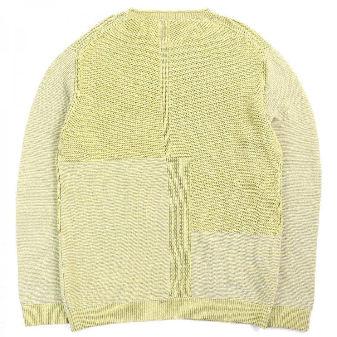 Ermenegildo Zegna knit UMC75 Main: 100% cotton Yellow green type mens 52 Used Authentic