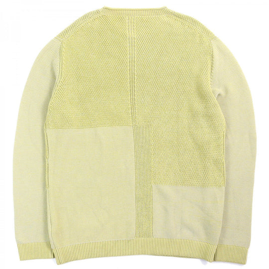 Ermenegildo Zegna knit UMC75 Main: 100% cotton Yellow green type mens 52 Used Authentic