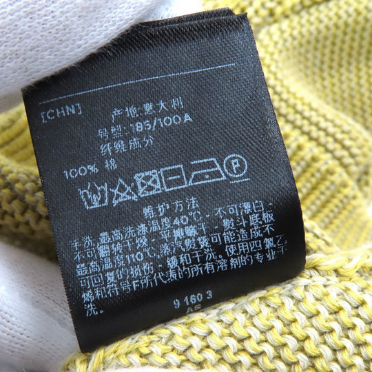 Ermenegildo Zegna knit UMC75 Main: 100% cotton Yellow green type mens 52 Used Authentic
