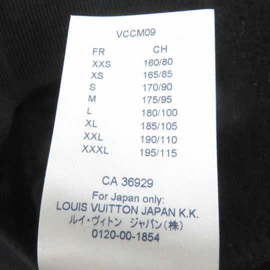 LOUIS VUITTON Hoodie Main: 100% cotton black mens M Used Authentic