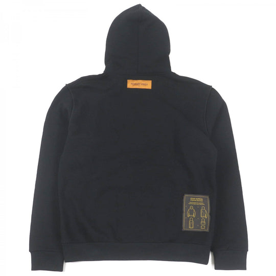 LOUIS VUITTON Hoodie Main: 100% cotton black mens M Used Authentic