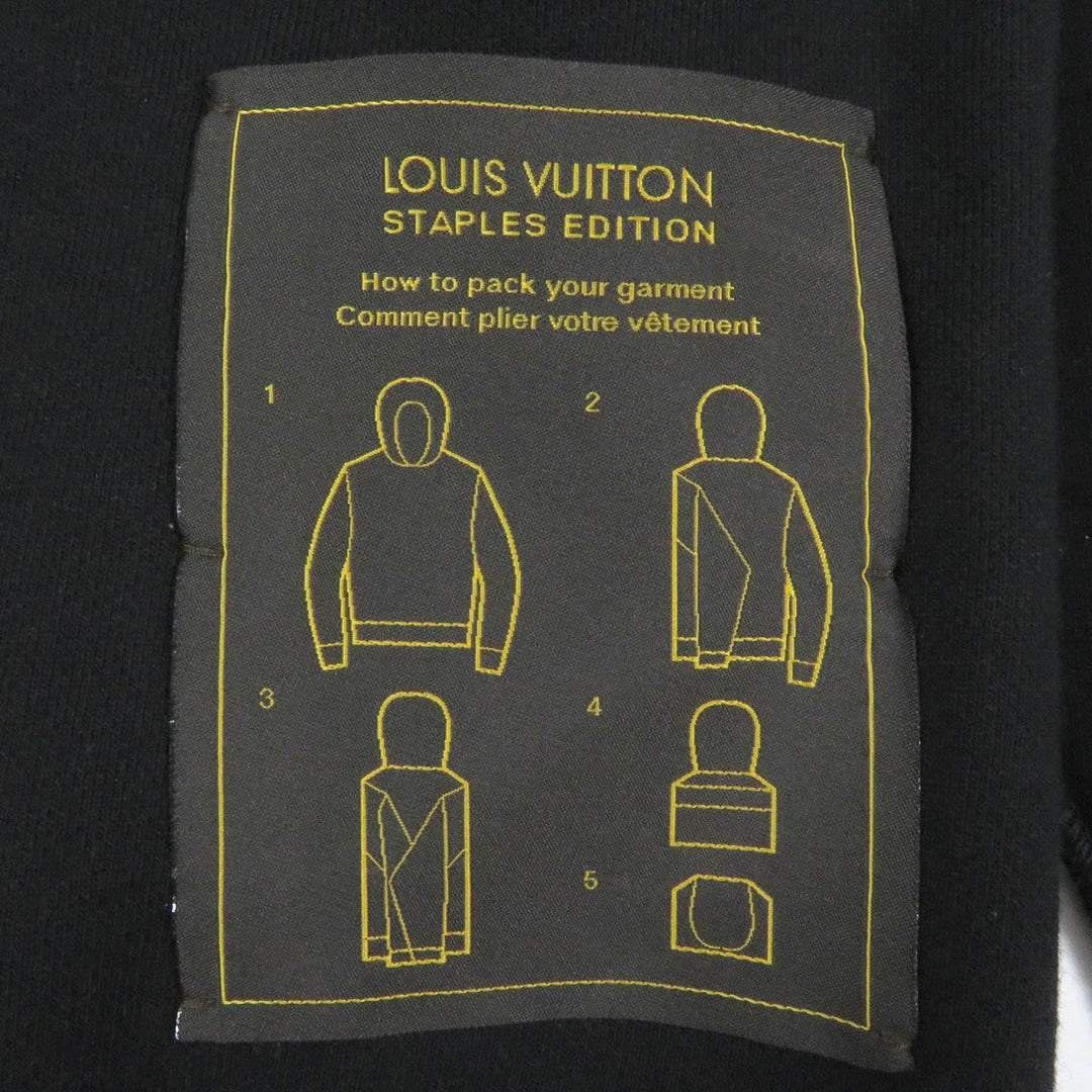 LOUIS VUITTON Hoodie Main: 100% cotton black mens M Used Authentic