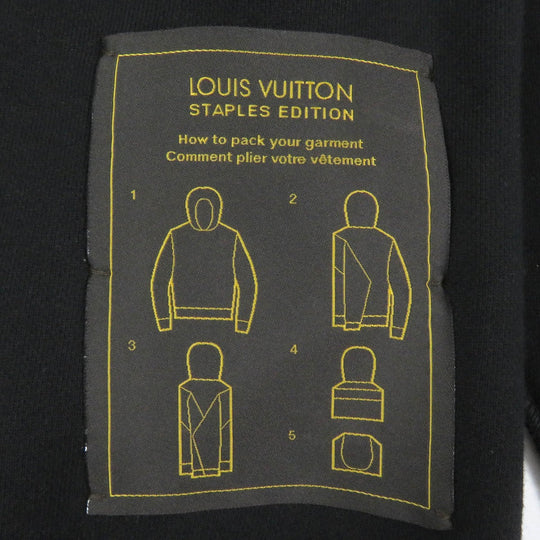 LOUIS VUITTON Hoodie Main: 100% cotton black mens M Used Authentic